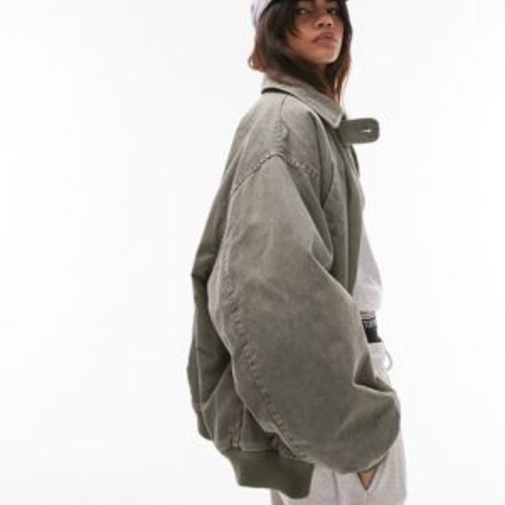 Topshop Oversized Bomber Jacket